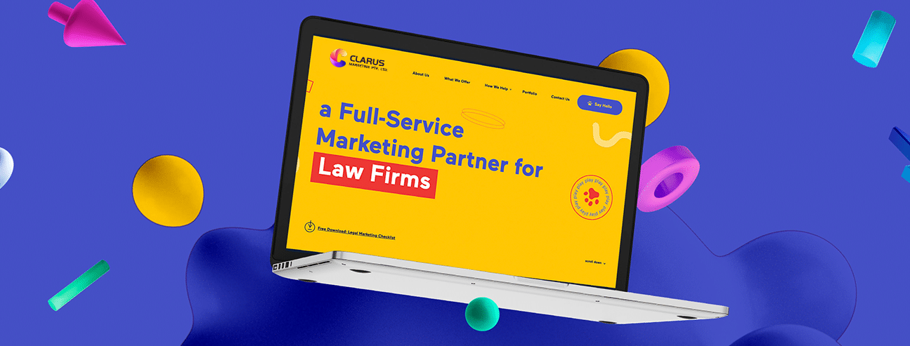 new CLARUS website on laptop