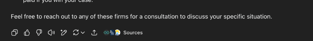 ChatGPT Result with Citations Button